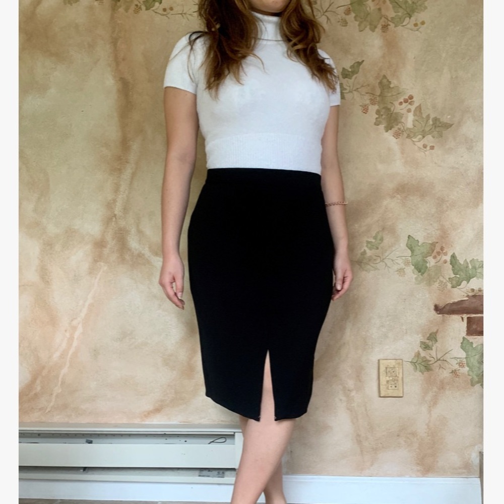 Anne Taylor Petite Black Pencil Skirt - NWT